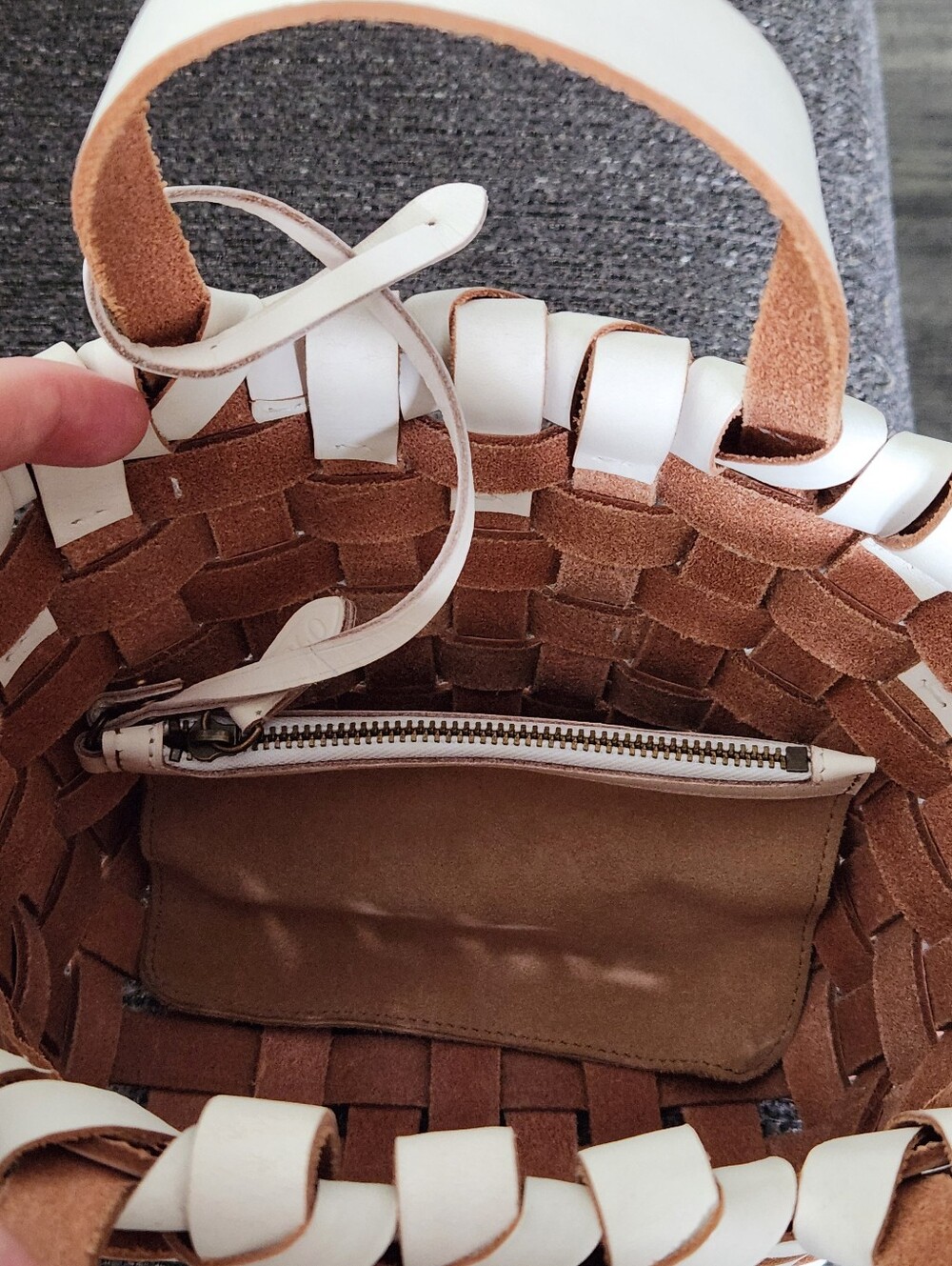 🤍HTF Polo Ralph Lauren🤍 - White Woven Mini Bellport Bag - Picture 12 of 15